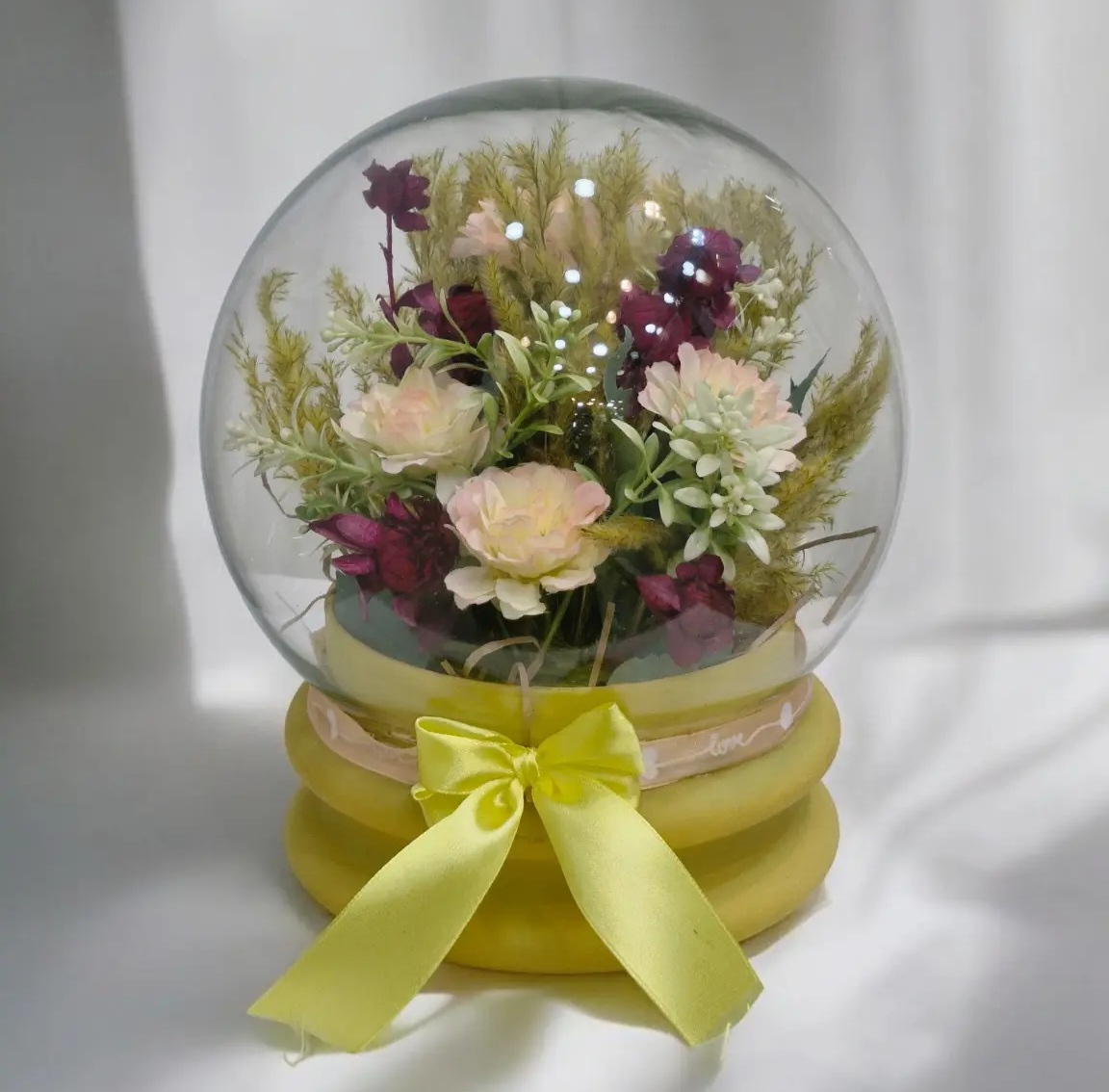 باکس گرد شیشه ای گل GB-010