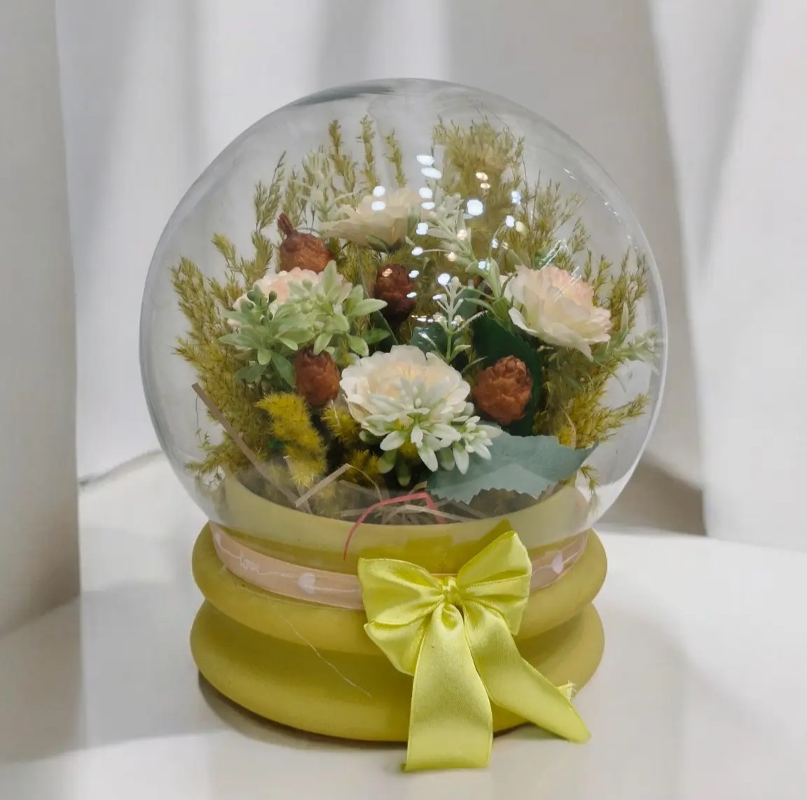 باکس گرد شیشه ای گل GB-010